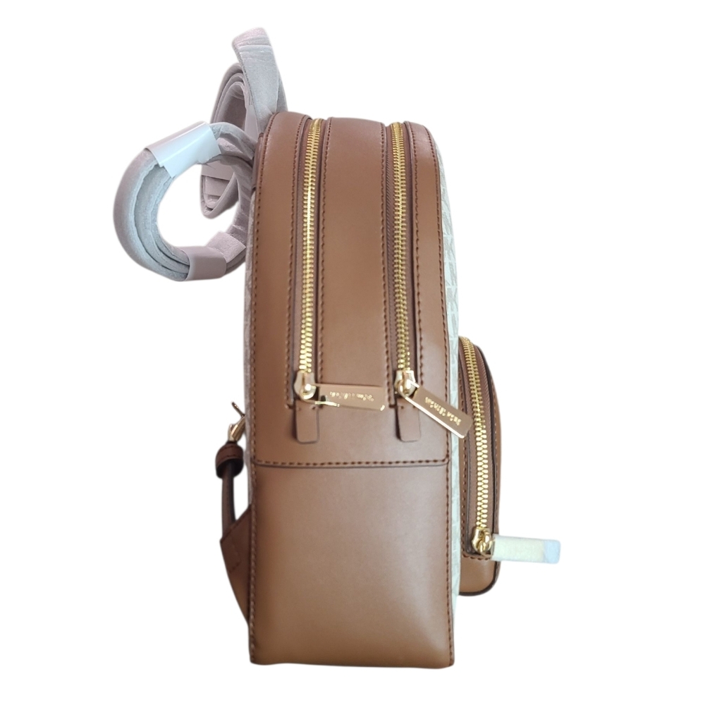 NWT Michael Kors Jaycee Medium Logo Backpack In VANILLA - Picture 5 of 13